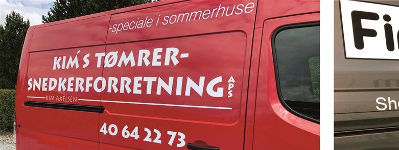 Eksempler på reklame på kassebiler...